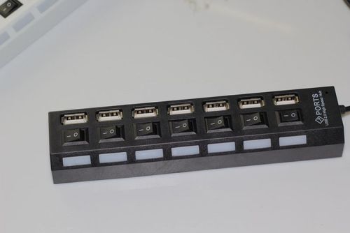 工厂直销7口usb2.0带独立开关hub 7位拓展分线器7孔usbhub 集线器