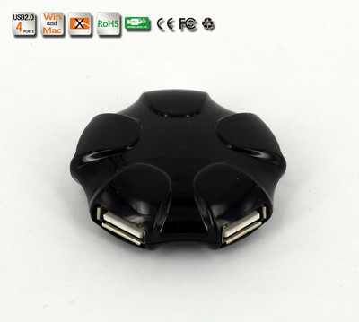 【南瓜饼USB2.0 HUB 集线器 USB分线器 一拖四扩展口 4口高速】价格,厂家,图片,USB HUB/分线器,深圳市合实力科技发展-